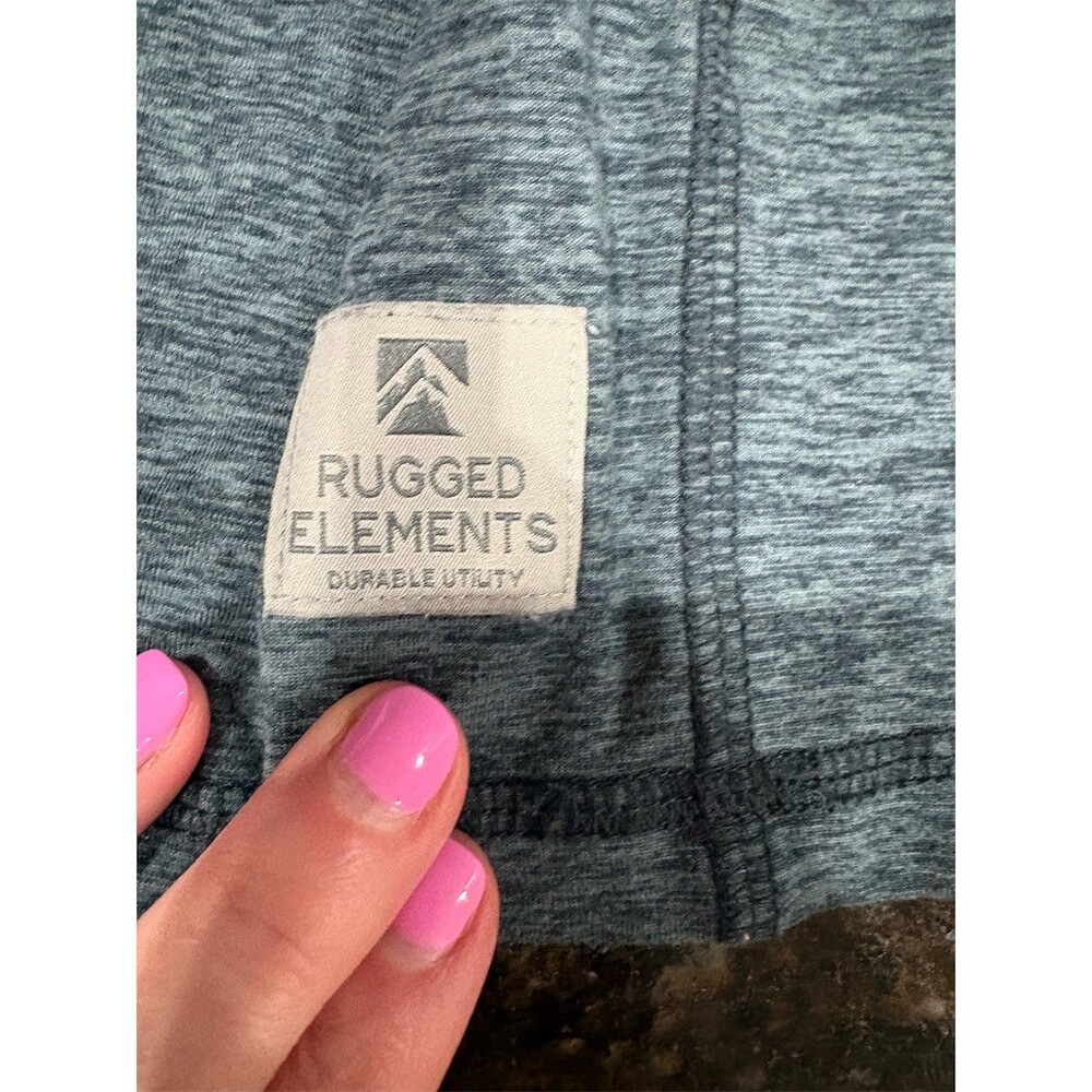 Rugged Elements Work Shirt Mens XL Long Sleeve Crew Neck Heather Blue - Picture 6 of 9